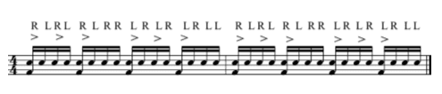 How to play a triple paradiddle in 16th notes