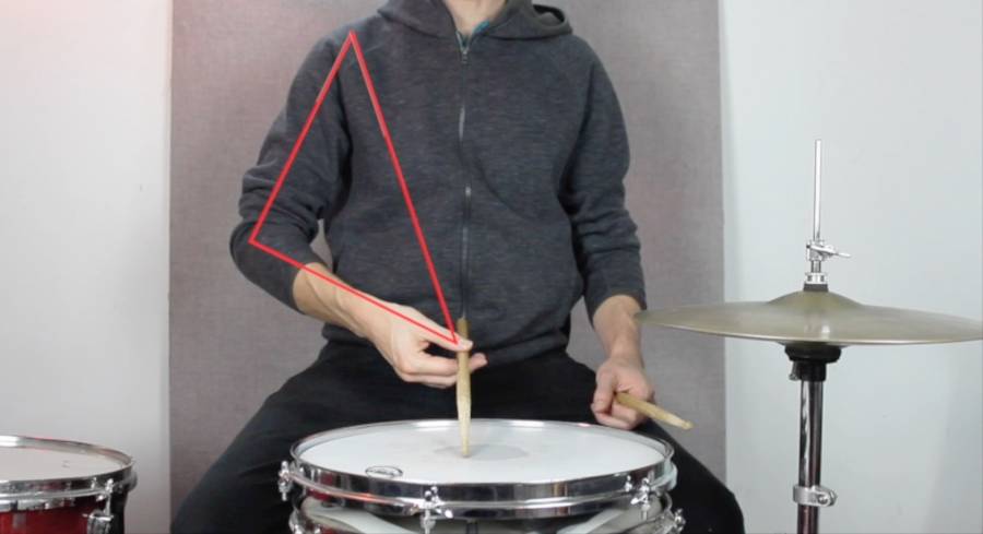 How to position your body when playing the french grip on drums