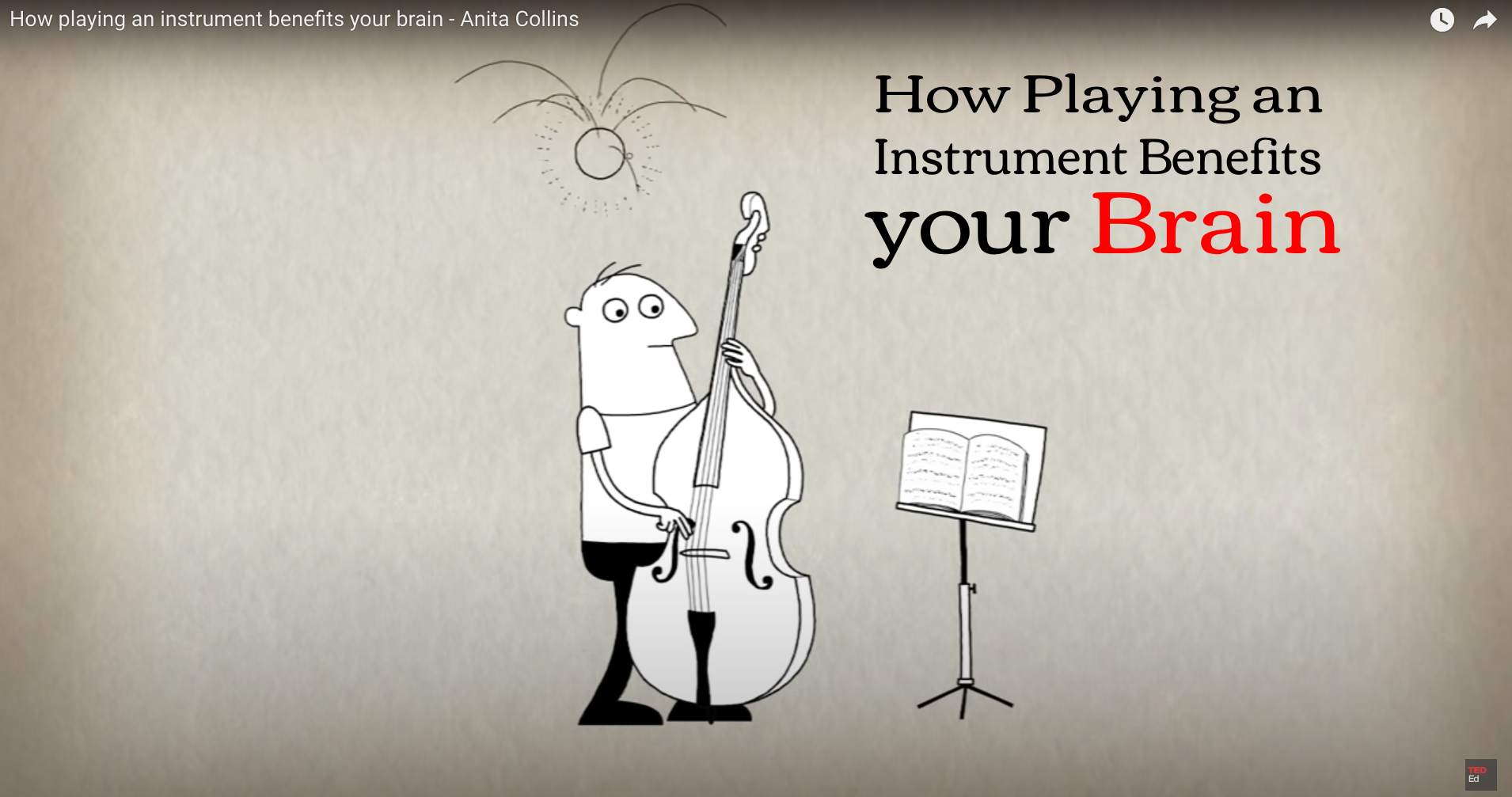 video screencover about how playing an instrument benefits your brain