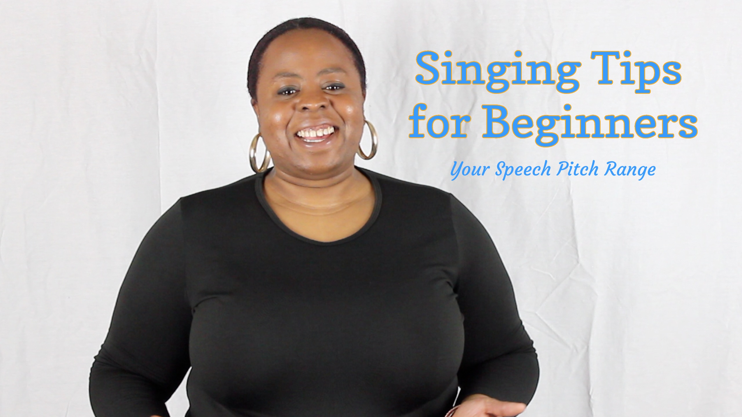 Image of singing teacher Myrtle offering singing tips for beginners and finding your speech pitch range.