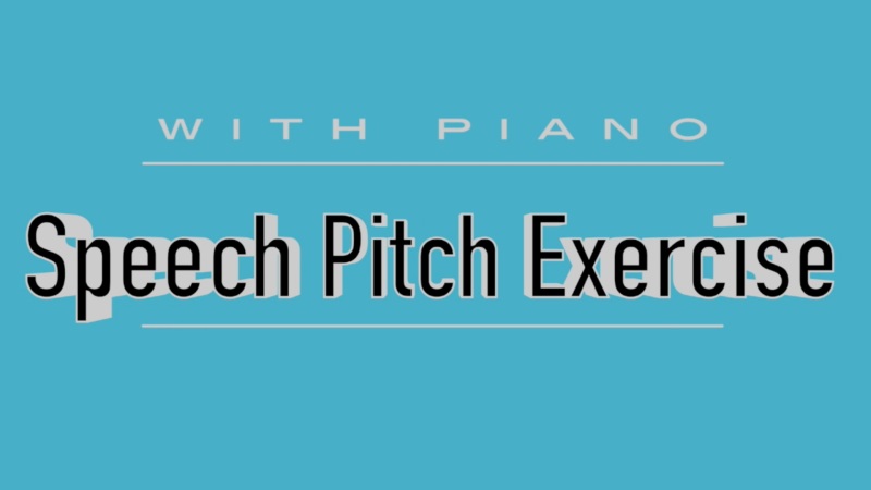 Piano Speech Pitch Exercise video, a how to improve your singing guide by Myrtle Thomas